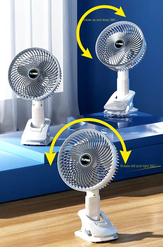 Prenosný USB ventilátor s klipom
