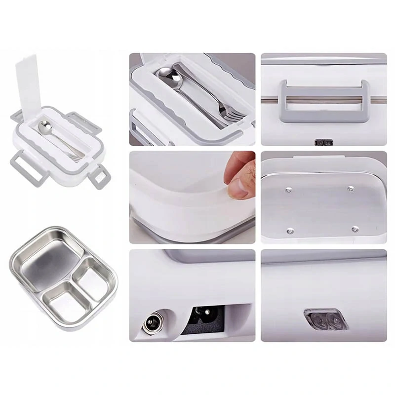 Obedár Lunchbox ohrievací 12V/220V 900ml biely
