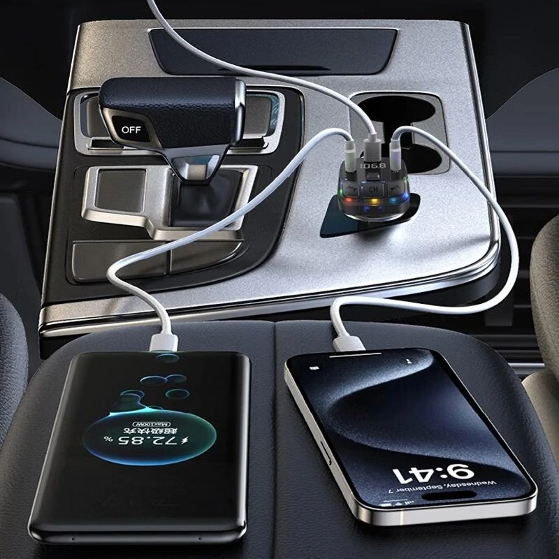 Bluetooth transmitter do auta C57 s duálnou USB nabíjačkou