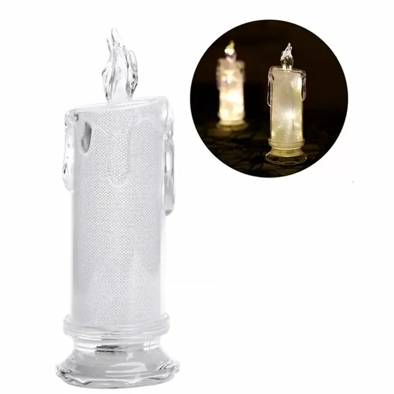 LED sviečka s imitáciou vosku 18cm