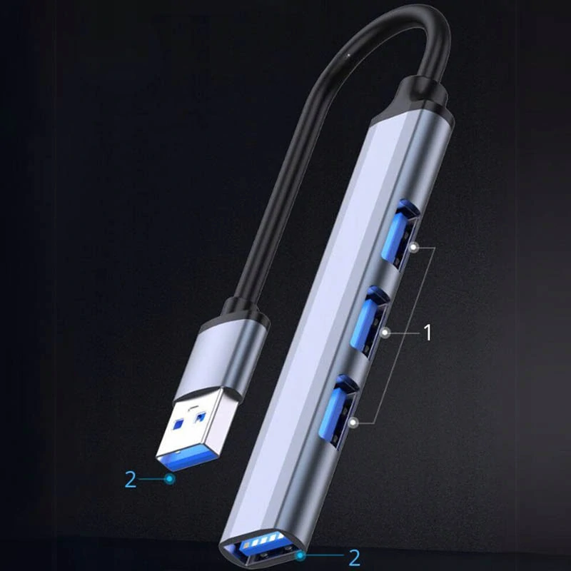 USB Hub 4 porty slim