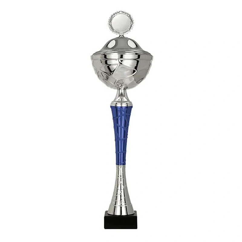 Pohár modro-zlatý s vrchnákom - 33 cm