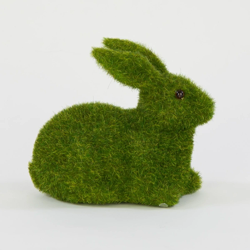 Veľkonočný flísový zajačik ležiaci 12cm - zelený