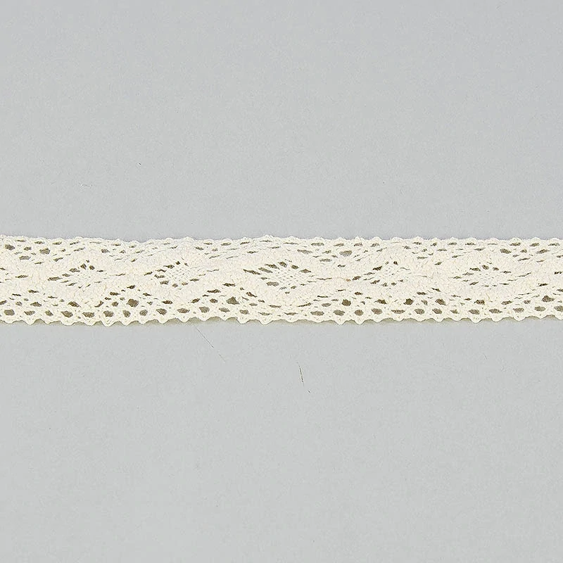 Stuha čipkovaná - 4,57m(5 yardov) x 1,8 cm : krémová (ecru)