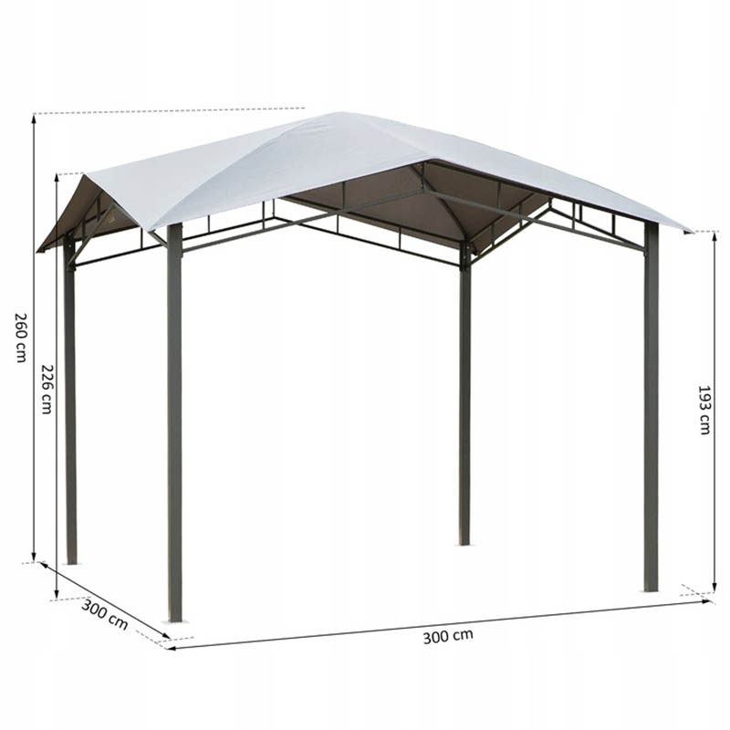Záhradný altánok Altana 3x3m