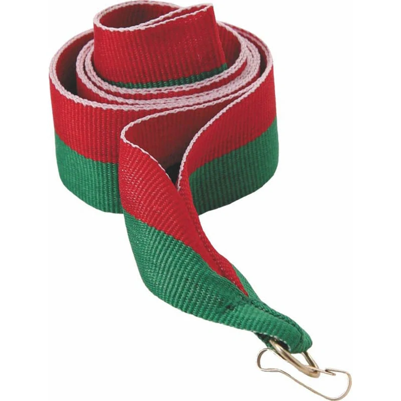 Stuha na medailu 11 mm - red/green