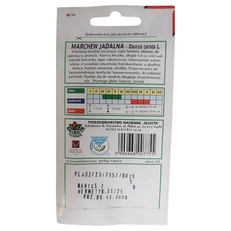 Mrkva poloskorá: Daucus Carota - 5g