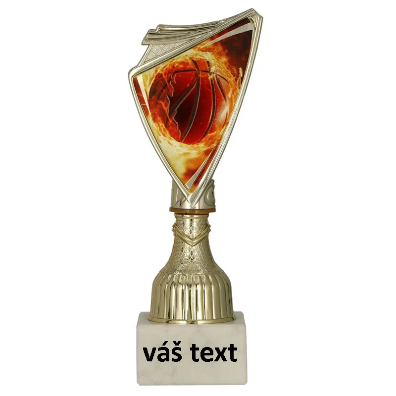 Pohár zlatý: Trofej Basketbal - 18,5cm