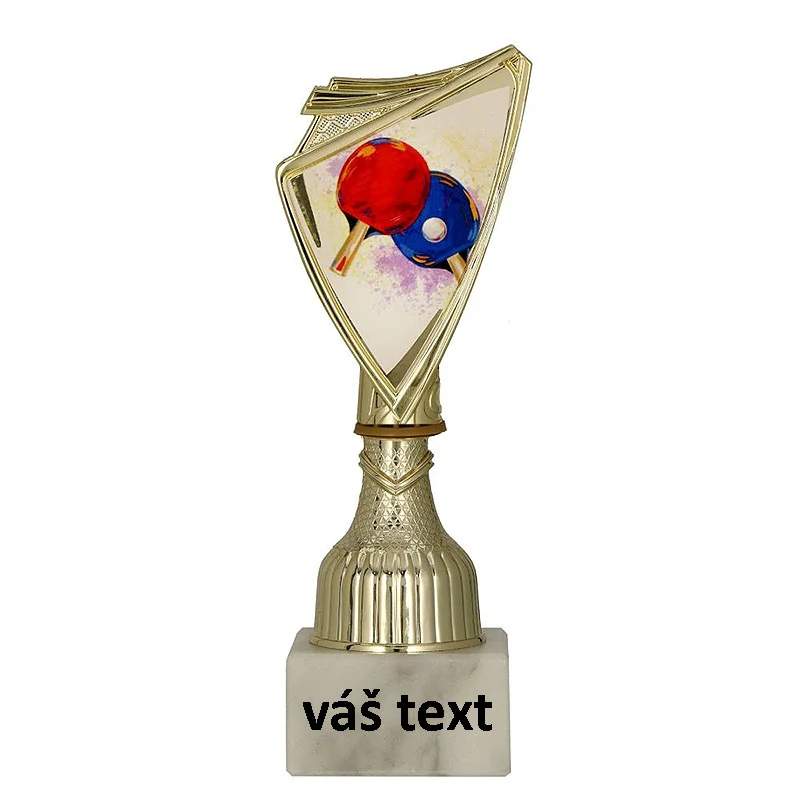 Pohár zlatý: Trofej Stolný tenis - 20cm