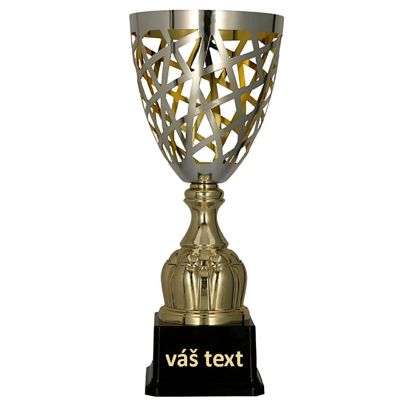 Pohár zlatý/strieborný Exclusive - výška: 41 cm/ ø kalicha 18 cm