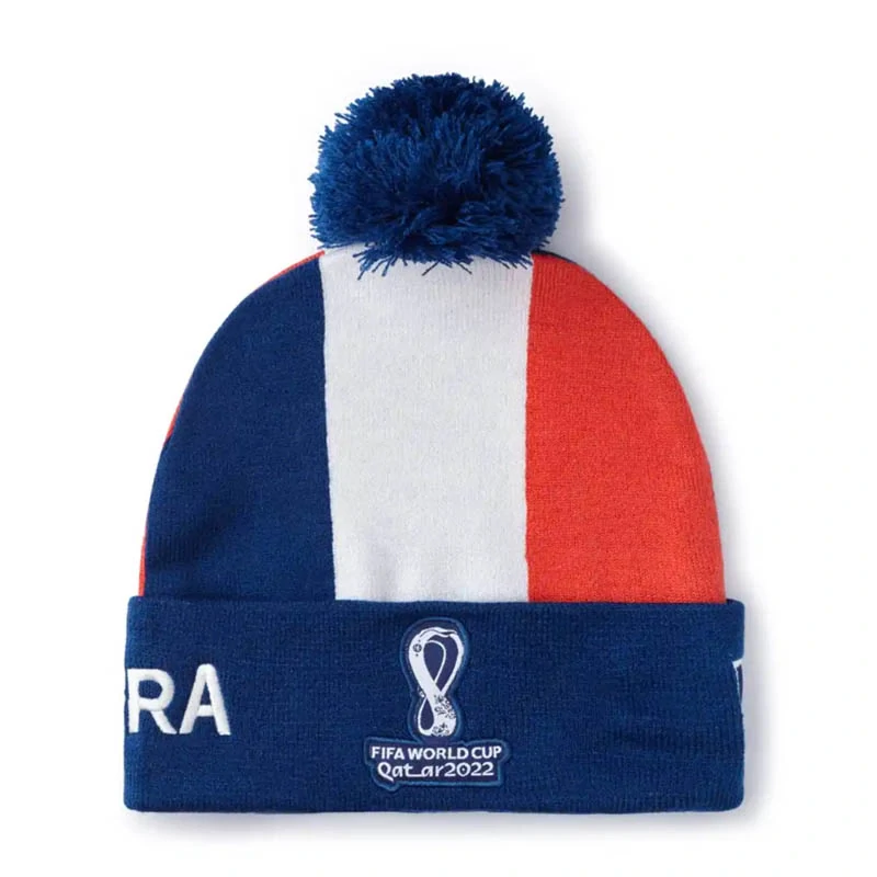 Fanúšikovská čiapka France FIFA – zimná unisex s brmbolcom