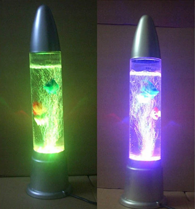 Nočná vodná lampa s rybičkami 50cm