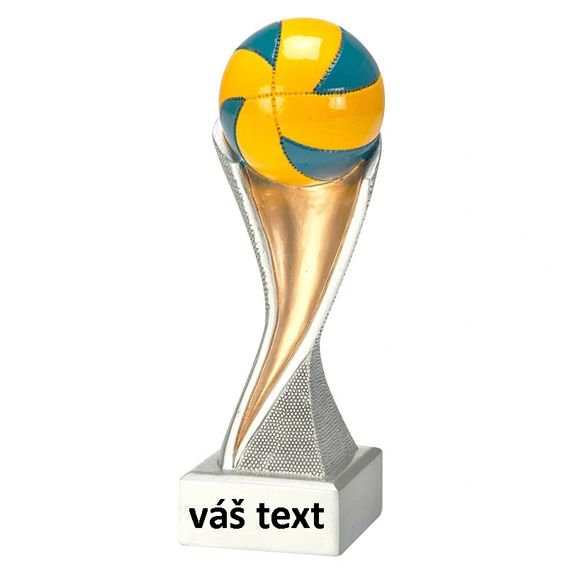 Volejbal - Víťazná trofej na podstavci s vlastným textom: 14,5 cm
