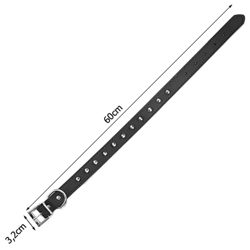 Obojok pre psa z ekokože nastaviteľný 38-49cm