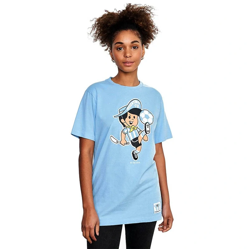 Tričko Retro FIFA Classics Argentina "78 Mascot Gauchito – modrá: veľkosť "M"