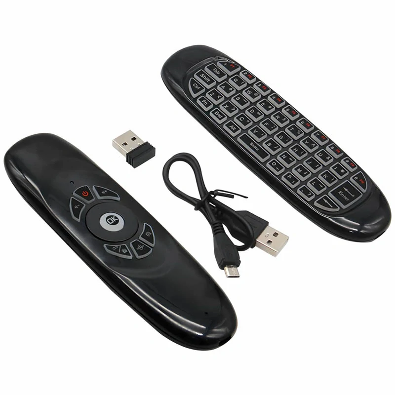 Univerzálny diaľkový ovládač s klávesnicou a funkciou Air Mouse
