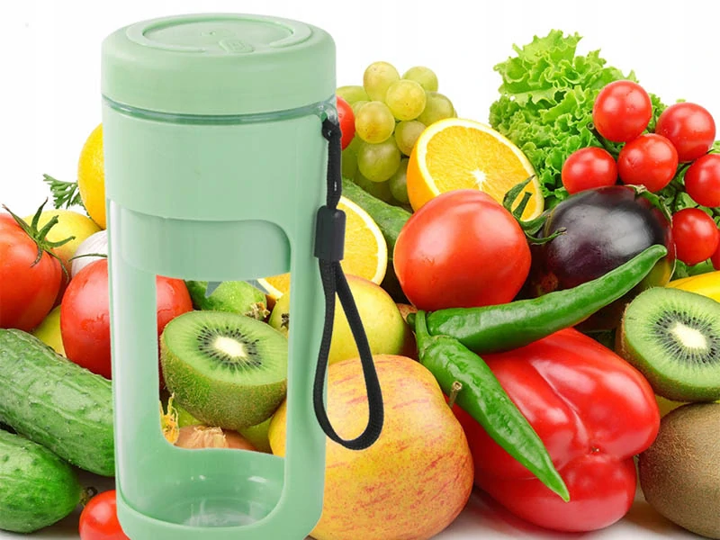 Prenosný smoothie mixér USB bezdrôtový 450 ml zelený
