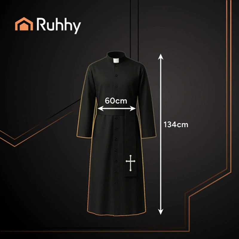 Kostým kňaza na Halloween XL/XXL