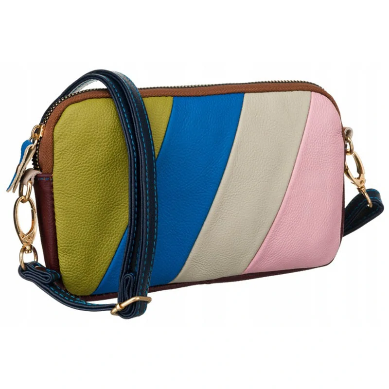 Dámska kožená crossbody kabelka na doklady a telefón CN501