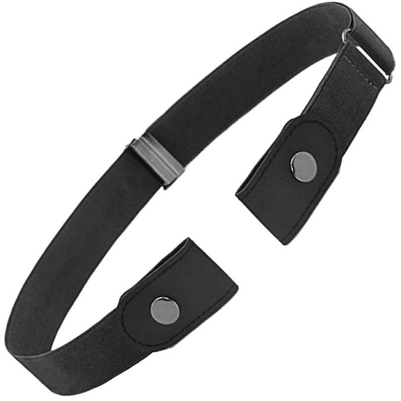 Čierny elastický opasok bez pracky 63-95cm