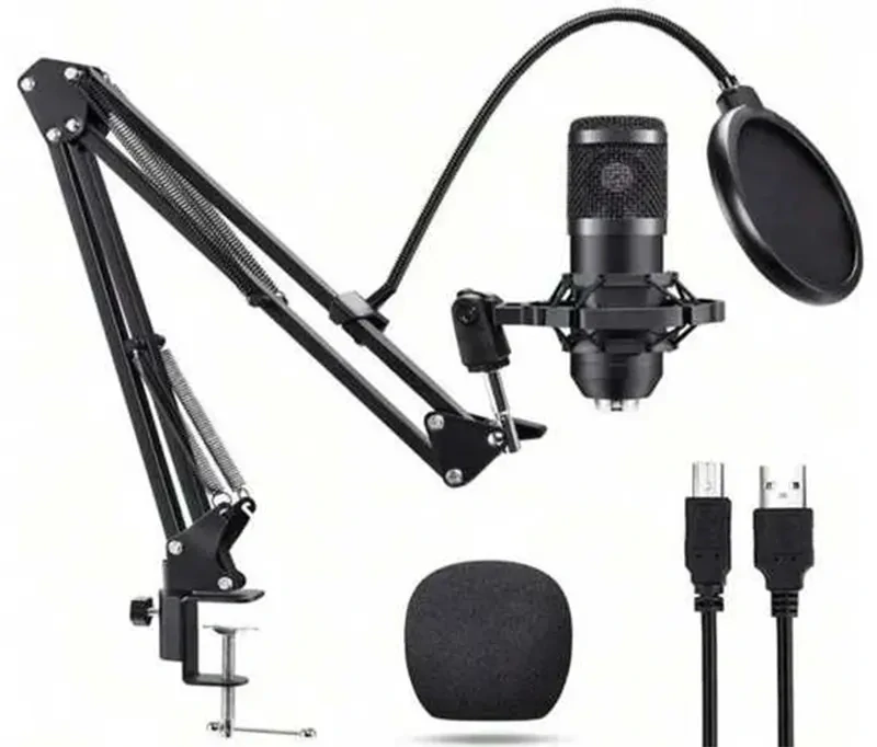 Profesionálny štúdiový mikrofón BM800 s držiakom 2m