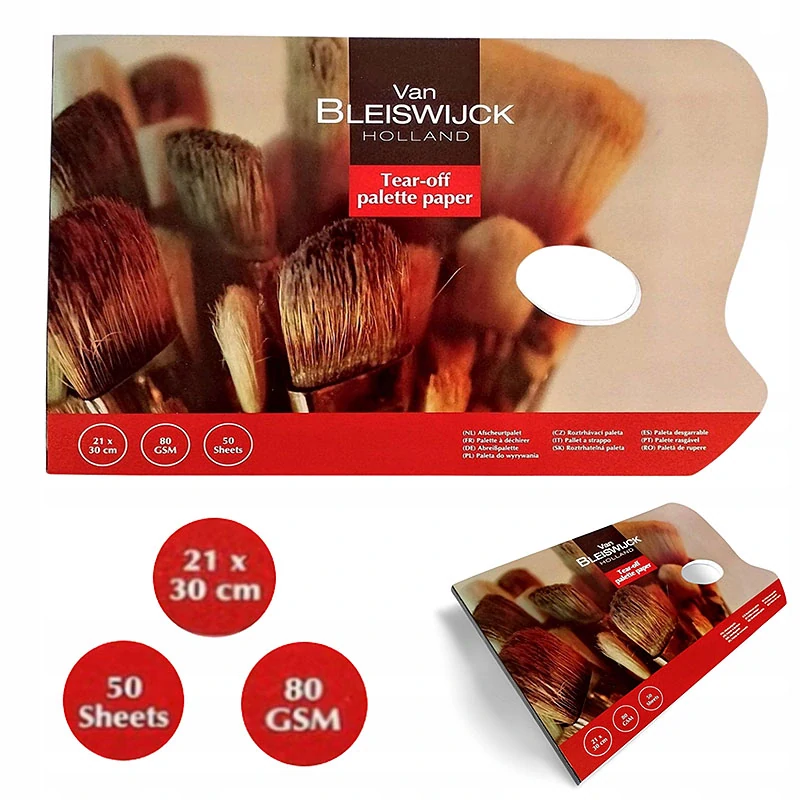 Van Bleiswijck Holland Tear-off Palette Paper 21 × 30 cm – 50 listov
