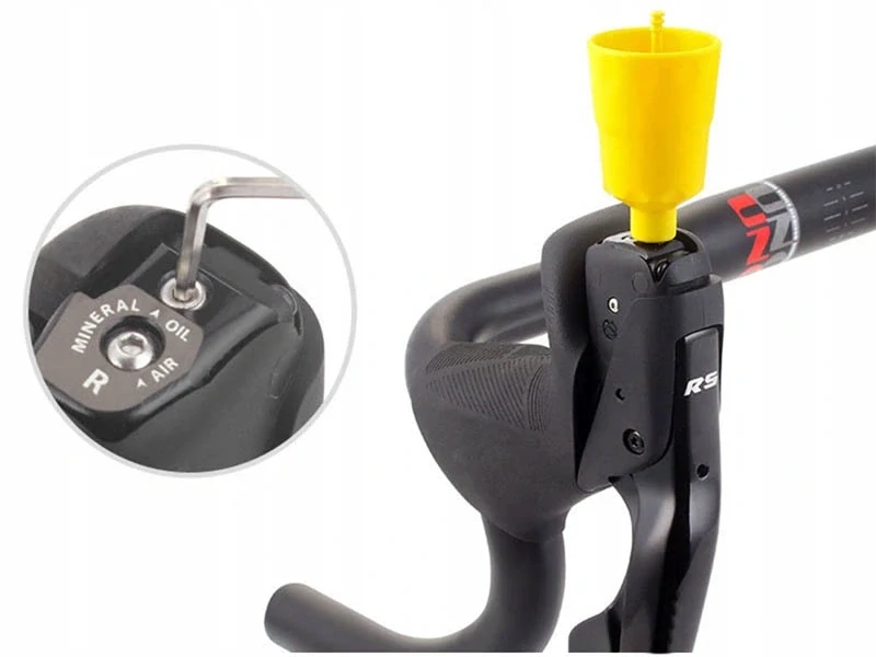 Súprava na odvzdušnenie hydraulických bŕzd na bicykli – kompatibilná so systémami Shimano, SRAM, Magura