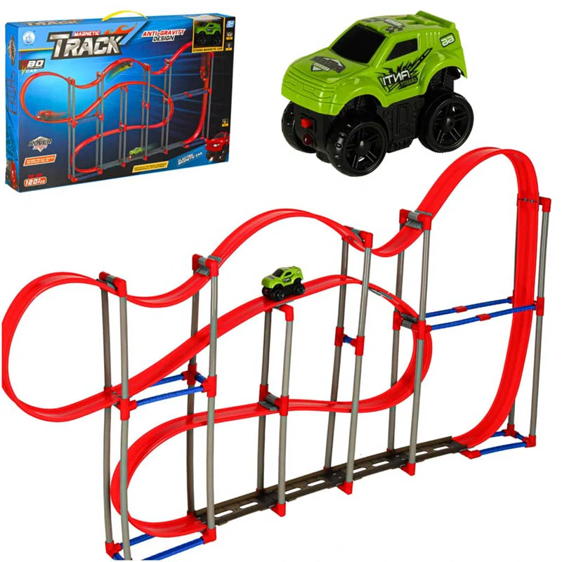 Magnetický antigravitačný autodráhový set XL 123 cm – 120 dielov