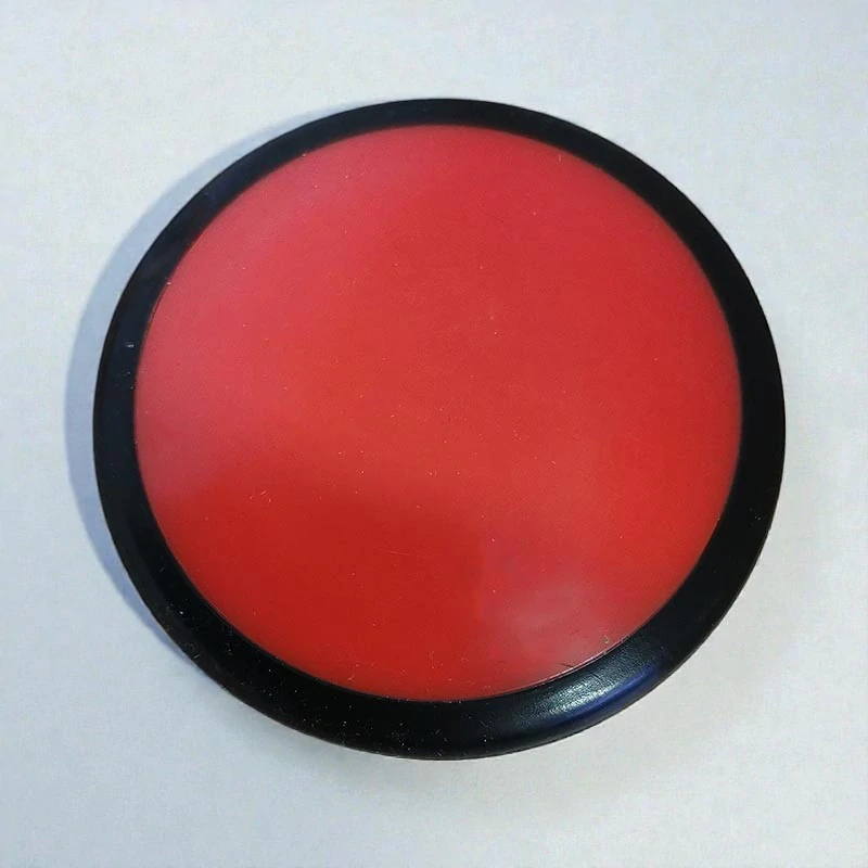 Plávajúci disk na hádzanie po vode červený - priemer 7,5 cm