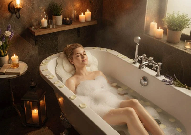 Relaxačný vankúš do vane s prísavkami