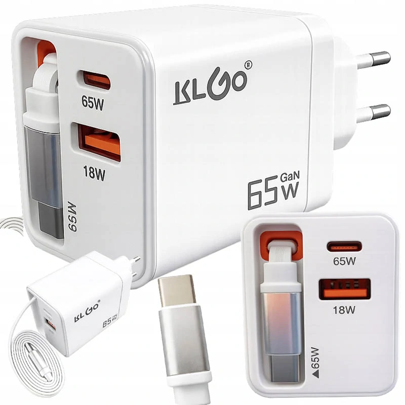 Rýchla sieťová nabíjačka 65W s USB-C káblom