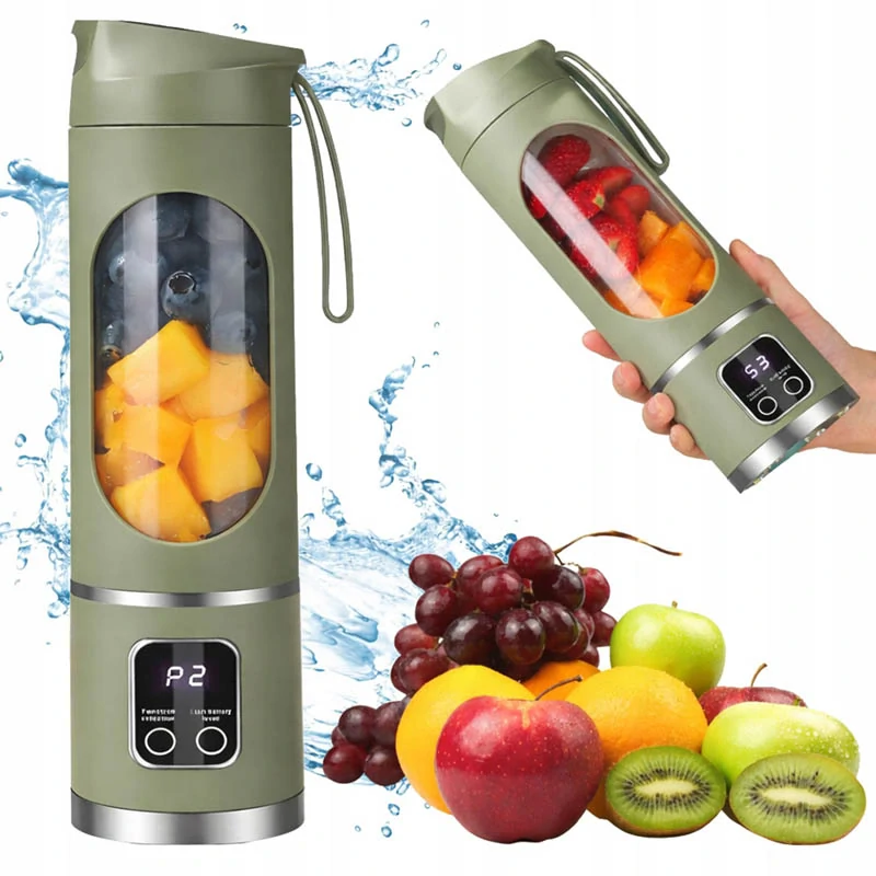 Prenosný mini smoothie blender 500 ml – zelený