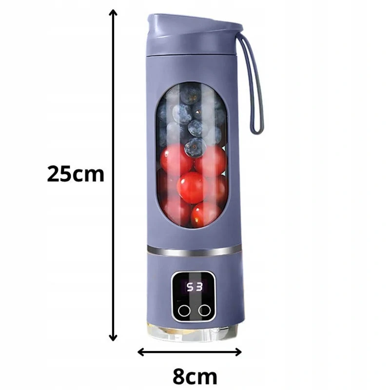 Prenosný mini smoothie blender 500 ml – fialový