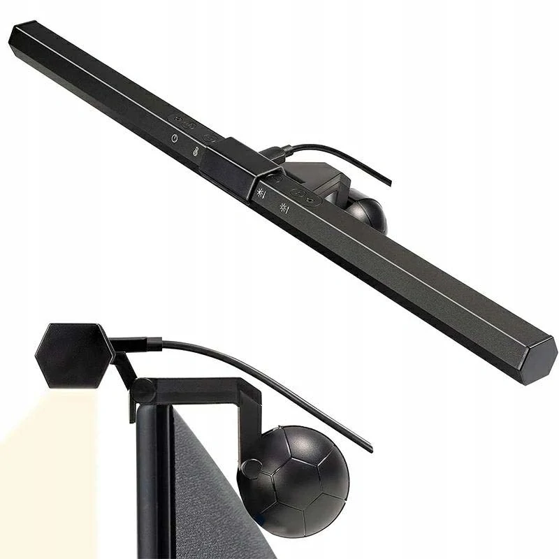 LED lampa na monitor s nastaviteľnou farbou svetla a jasom