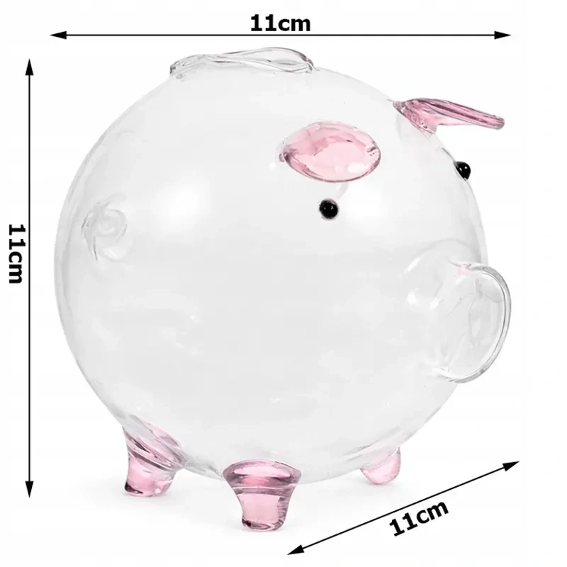 Sklenená pokladnička 11 cm