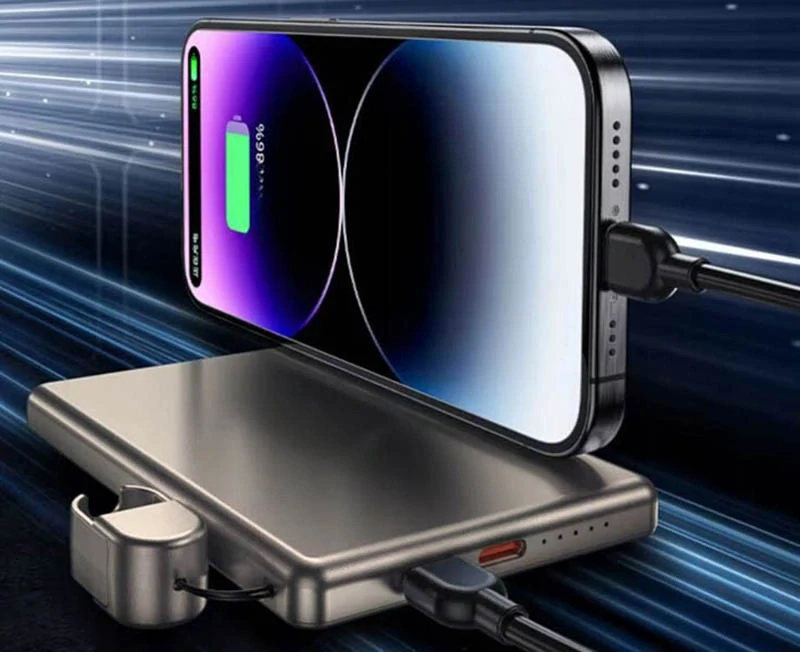 Powerbanka 5000 mAh s rýchlym nabíjaním 20 W sivá