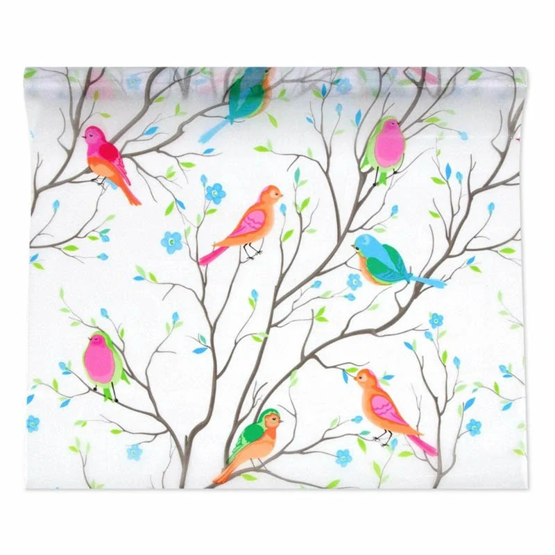 Matná okenná fólia s motívom vtákov 200 × 60 cm