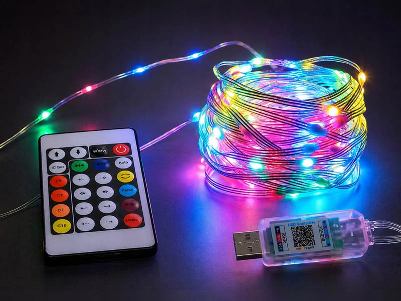 LED pásik RGB 10 m USB Bluetooth vodeodolný