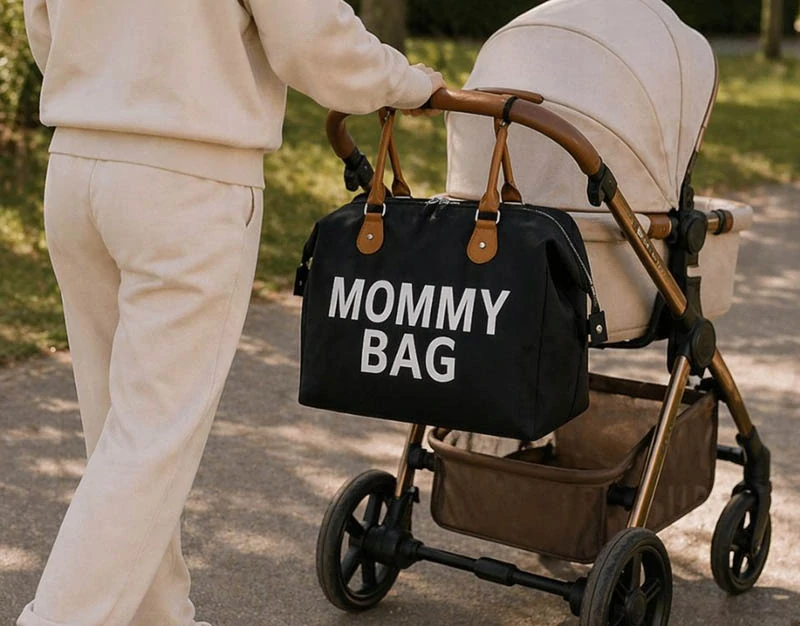Taška pre mamičku Mommy Bag 3v1 čierna