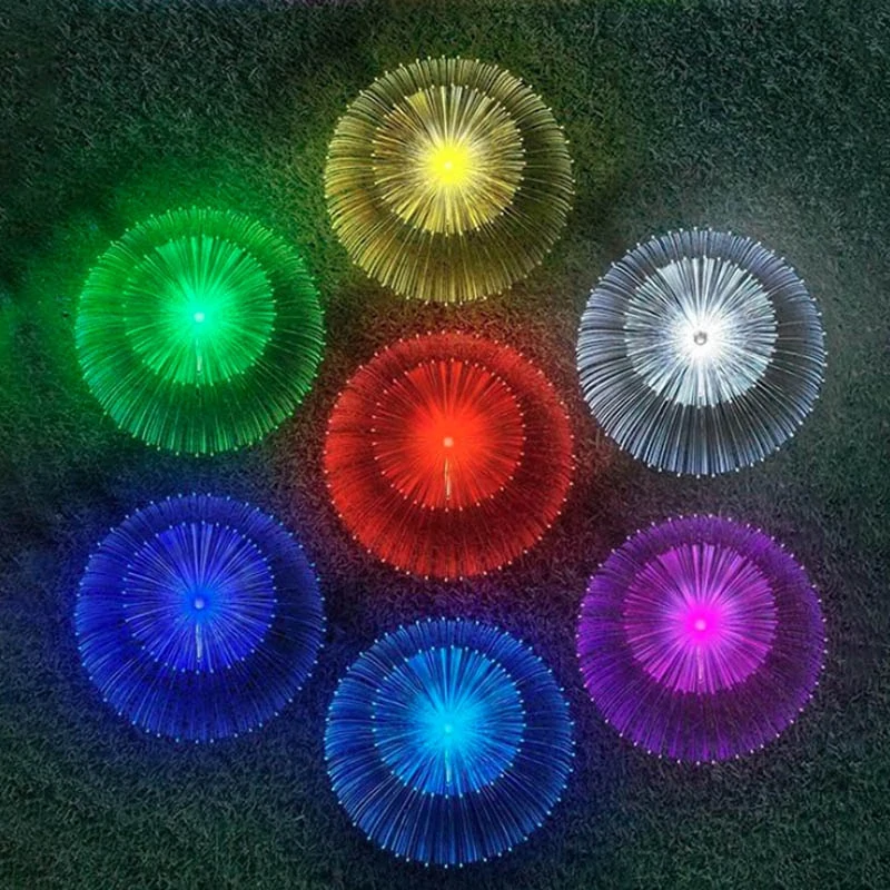 Solárne záhradné lampy Medúza RGB 2 ks