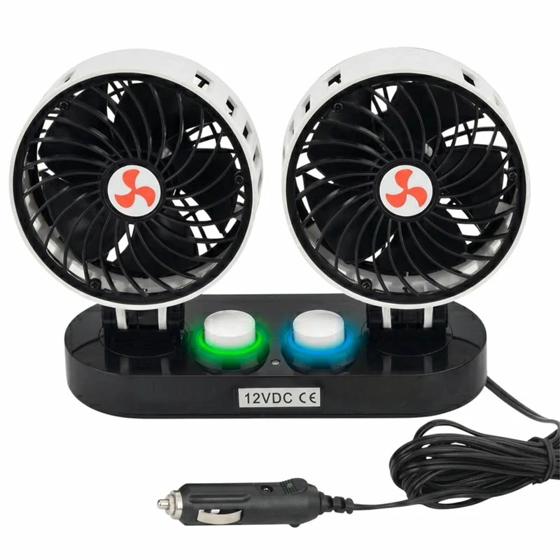 Dvojitý ventilátor do auta 12 V