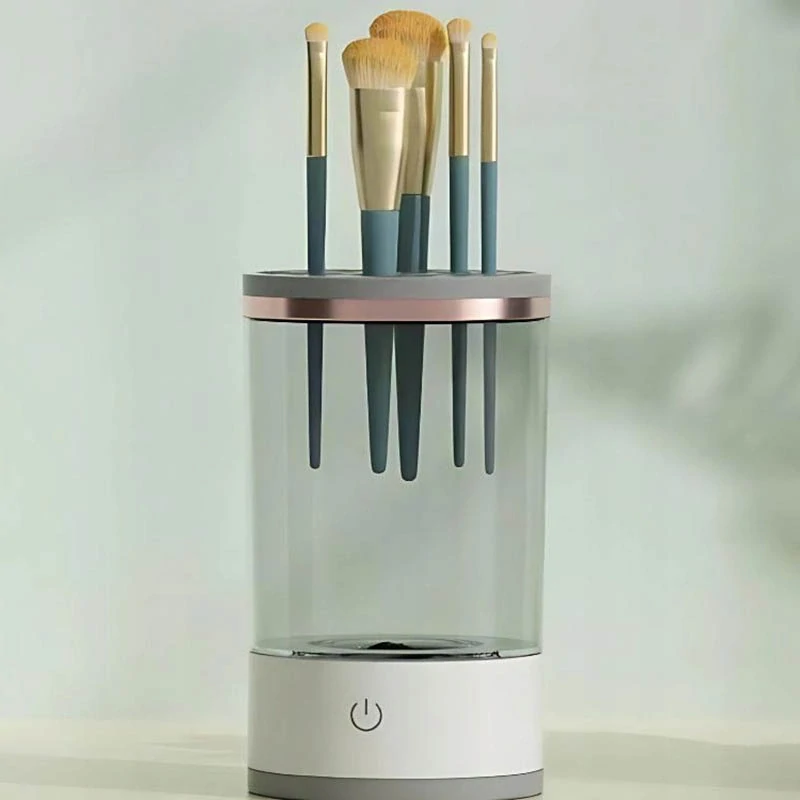Čistička a sušička štetcov na make-up USB biela