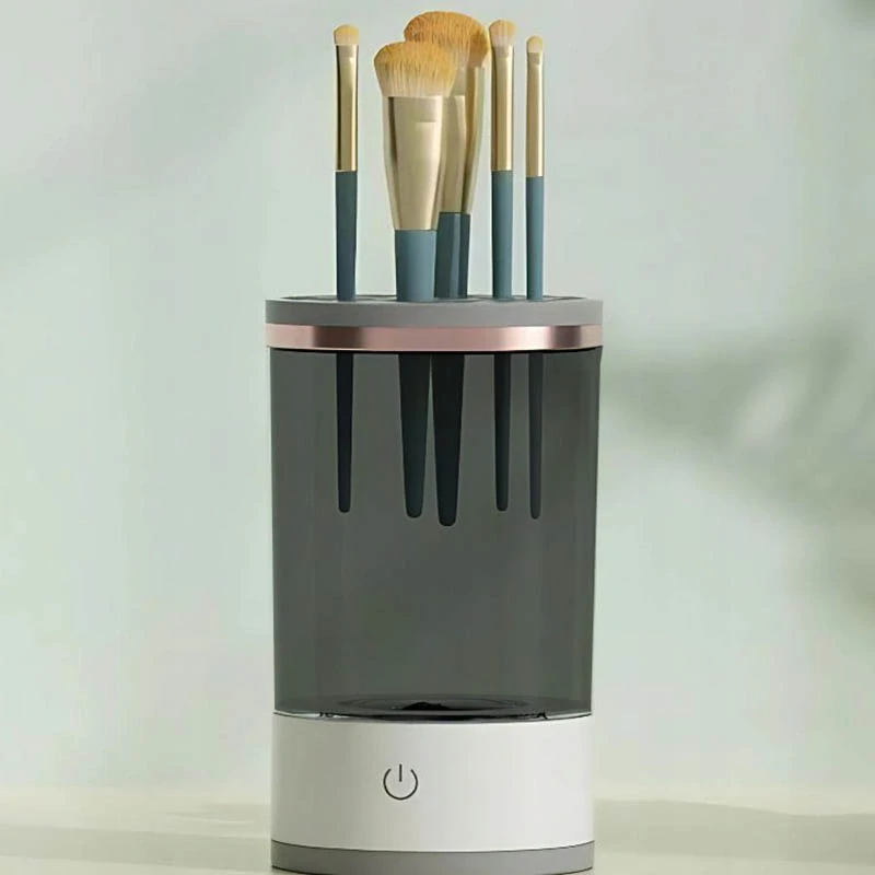 Čistička a sušička štetcov na make-up USB čierna