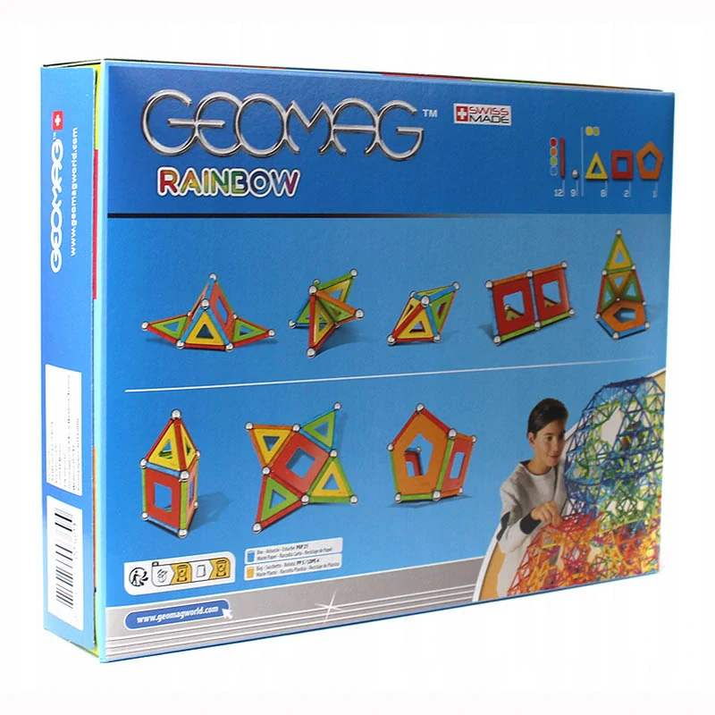Geomag Rainbow 32 dielov – magnetická stavebnica pre kreatívne stavanie