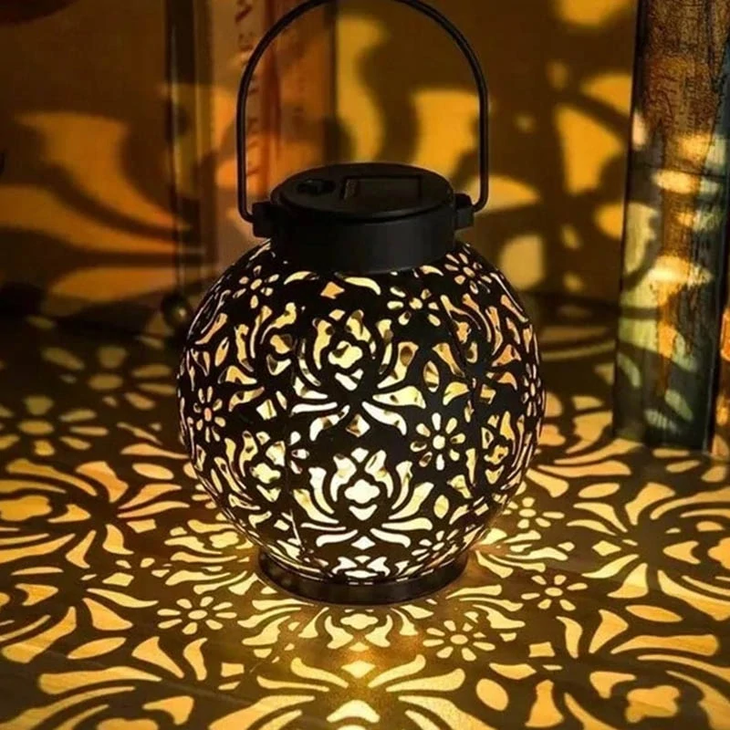 Solárny LED lampión solárny čierny