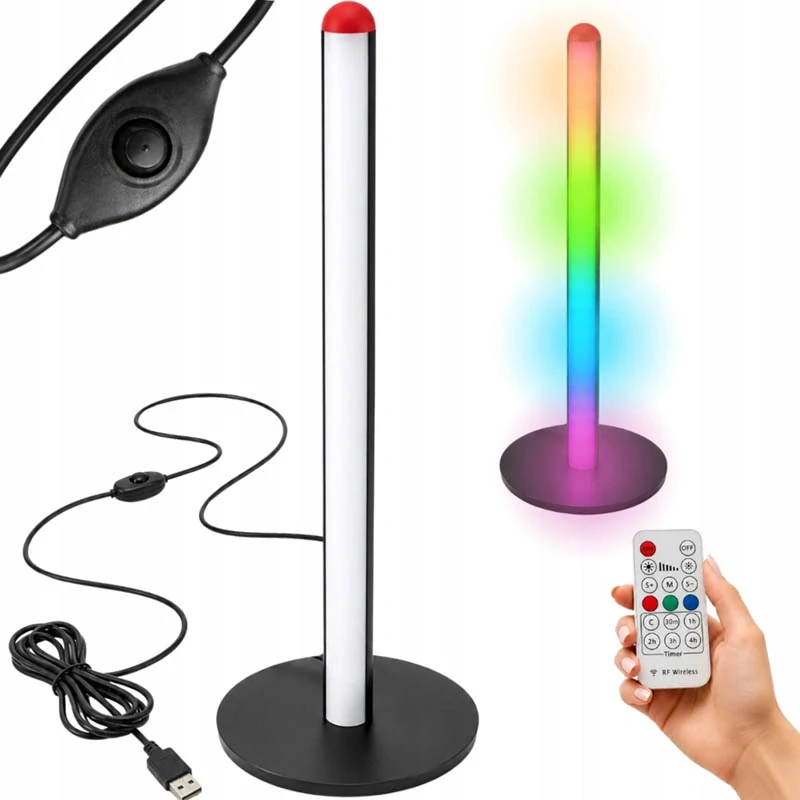 Stojaca LED lampa RGB 50 cm so 7 farbami osvetlenia