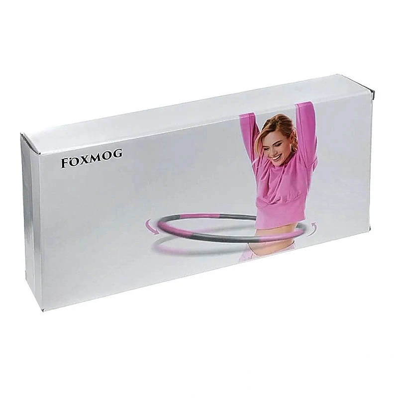 Skladacia masážna hula hoop obruč modro-sivá