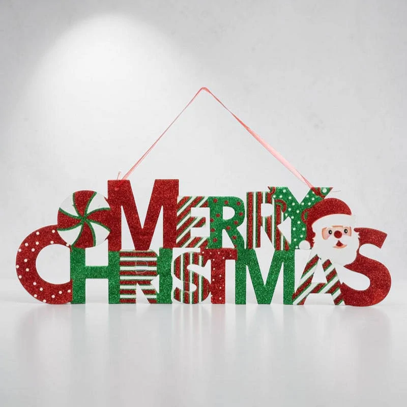 Vianočný závesný nápis Merry Christmas 50 × 16,3 cm