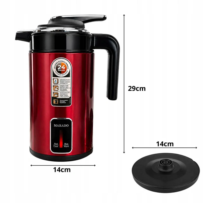 Rýchlovarná kanvica Marado 3,5 l 1500 W červená