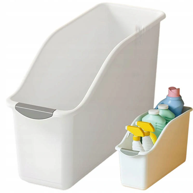 Úzky biely organizér do kuchynskej skrinky 36,5 × 13 × 20 cm